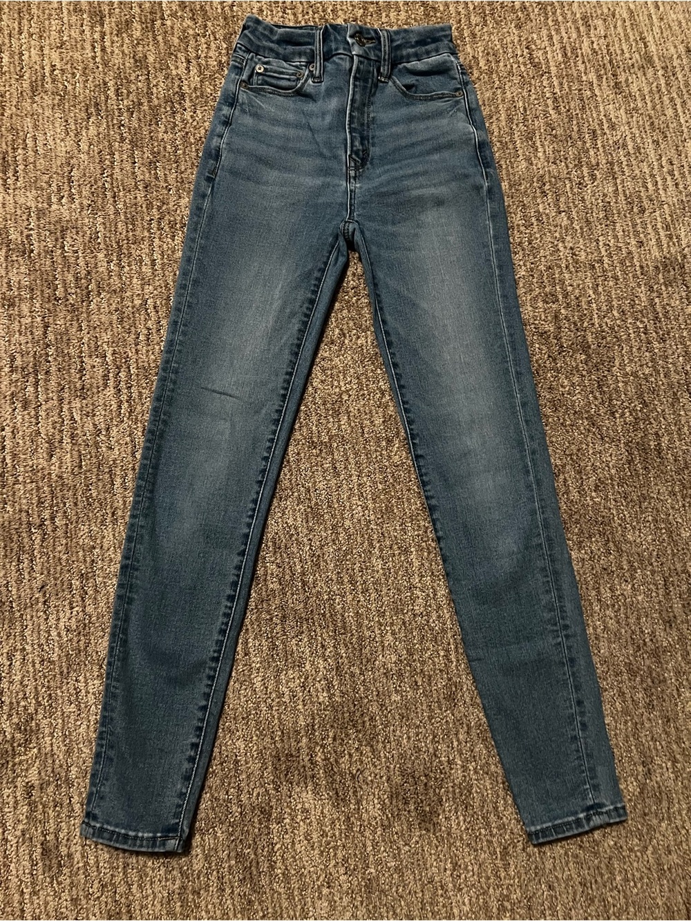 American Eagle Outfitters Dark Blue High-Rise Skinny Jeans